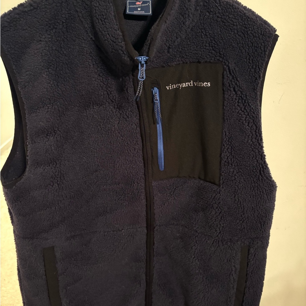 Vineyard Vines Navy Sherpa Vest